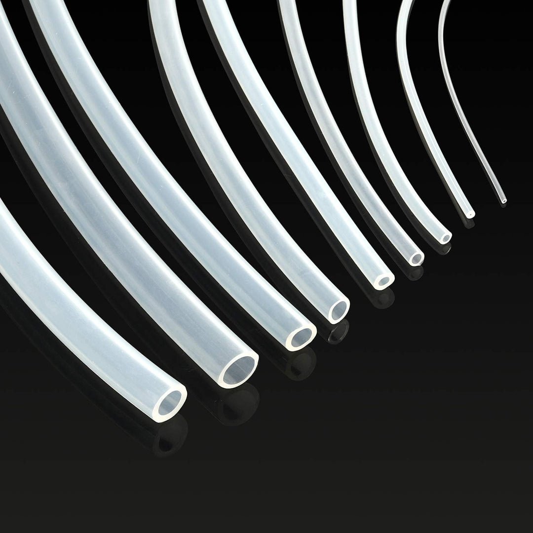 TEN-HIGH 10m Lebensmittelqualität Silikonschlauch transparent 5mm ID x 8mm AD für Lebensmittel Masch