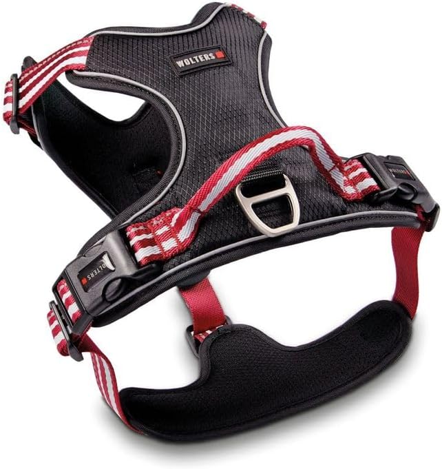 Wolters Geschirr Active Pro, Grösse:70-85 cm, Farbe:rot/schwarz
