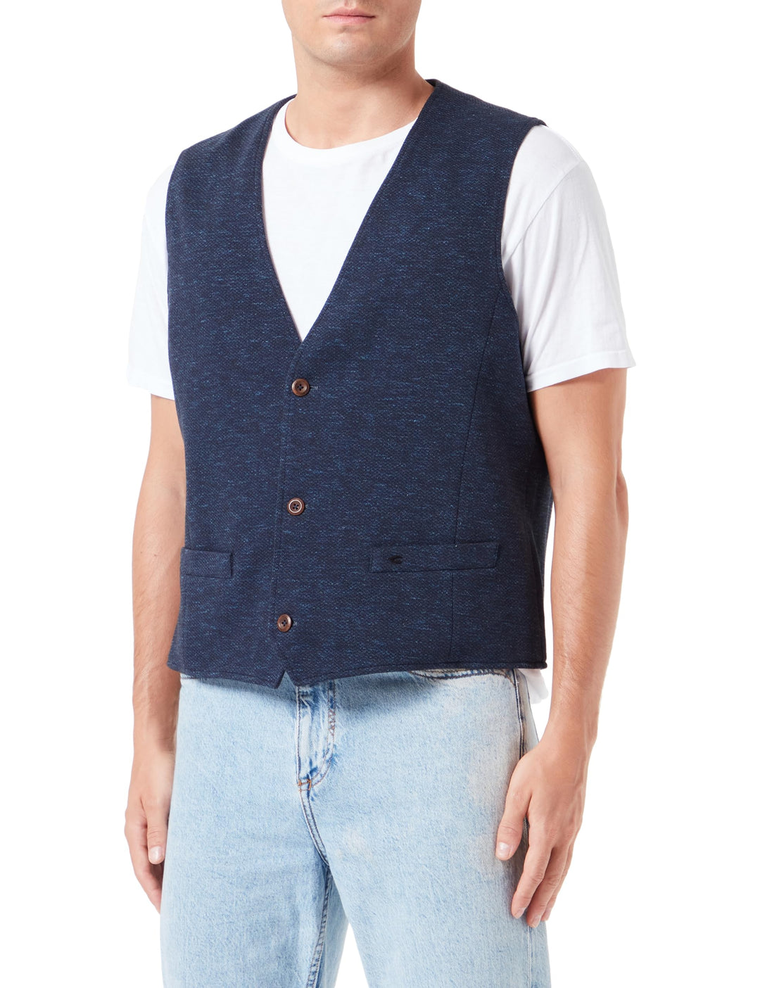 camel active Herren Anzugweste in Jerseystruktur 50 Dunkelblau, 50 Dunkelblau