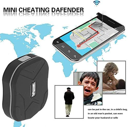 Winnes Mini GPS Tracker mit SOS/Mehreren Alarmen/6 Monaten Historische Route IP65 Wasserdicht GPS Tr