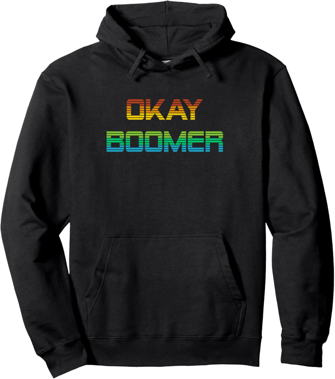 Okay Boomer Lustige Millennial Gen Z Meme 70er Jahre Retro Pullover Hoodie