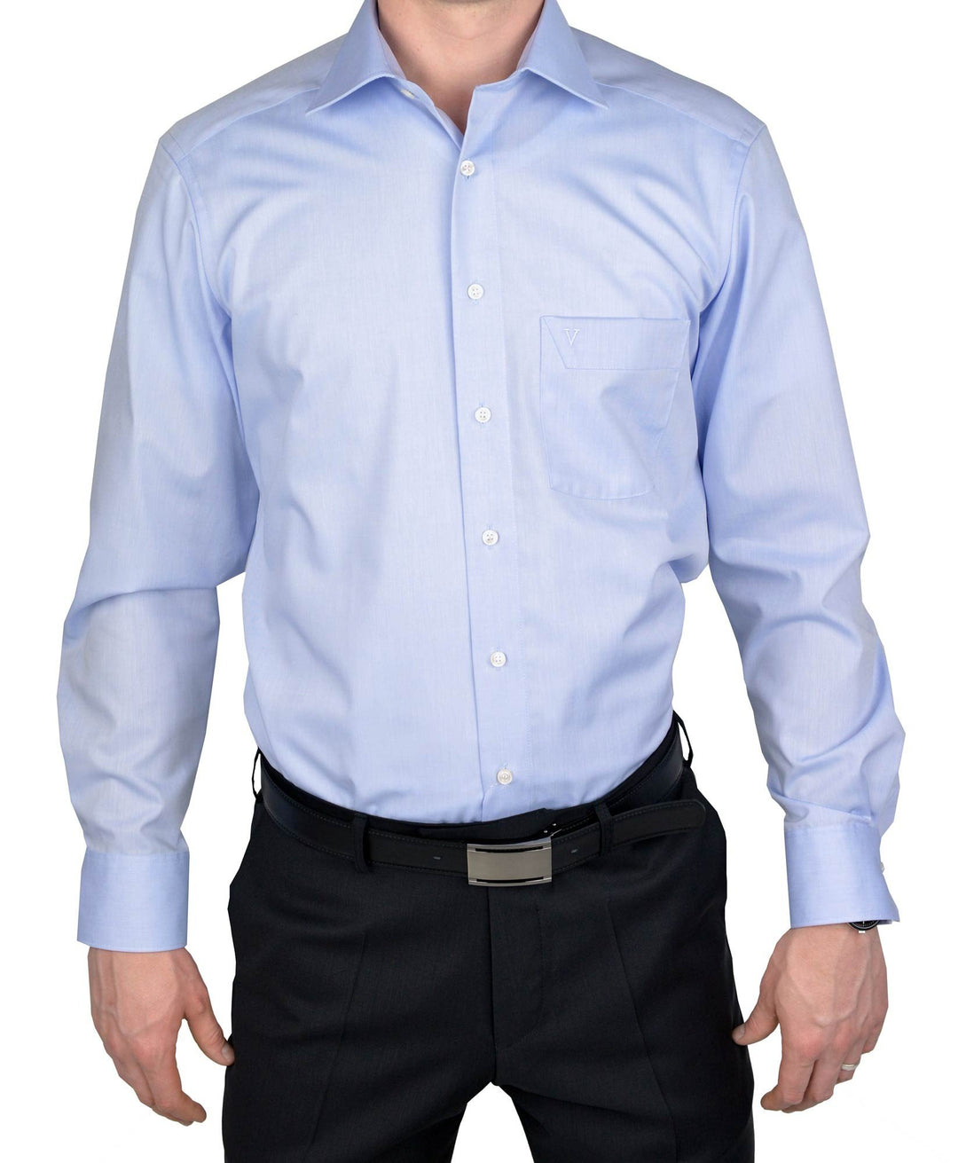 MARVELiS-Hemd MODERN-FIT (Slim-Fit) 4704-69-11 h.blau Extra langer Arm 47 Grosse Grössen 11-hellblau