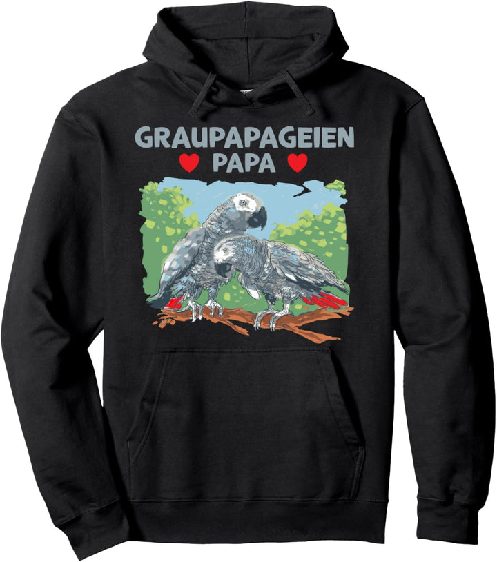 Graupapageien Papa Pullover Hoodie