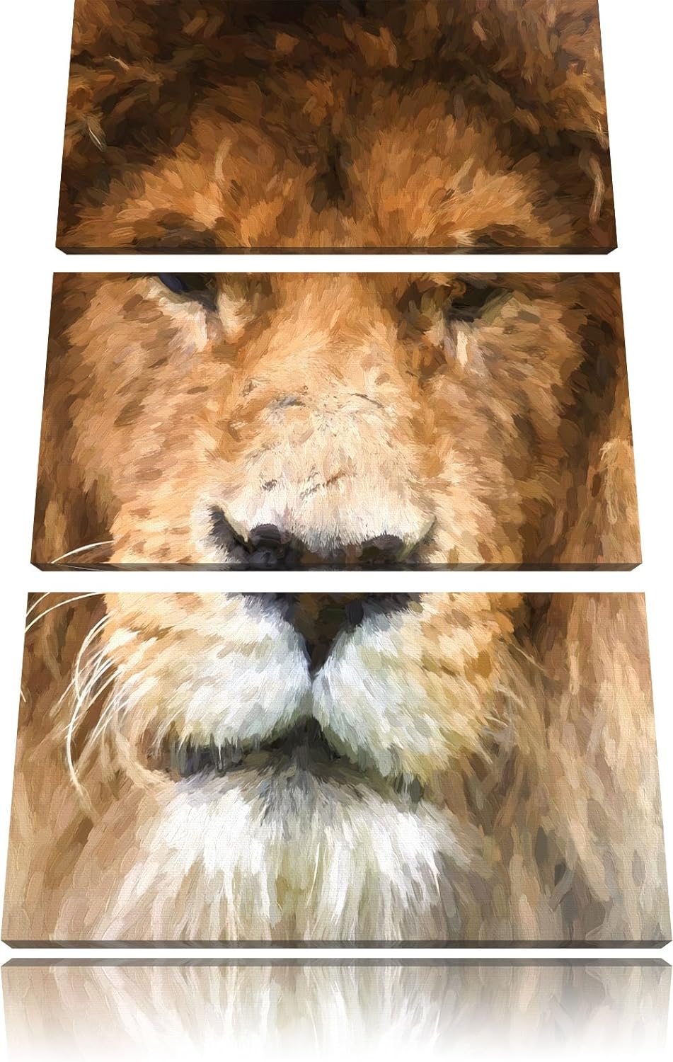 Pixxprint Kampfvernarbten Kunst als Leinwandbild/Grösse: 3 Teilig (120x80 cm) cm/Wandbild/Kunstdruck