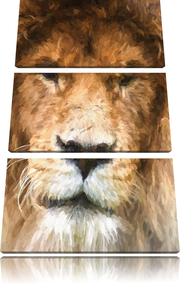 Pixxprint Kampfvernarbten Kunst als Leinwandbild/Grösse: 3 Teilig (120x80 cm) cm/Wandbild/Kunstdruck