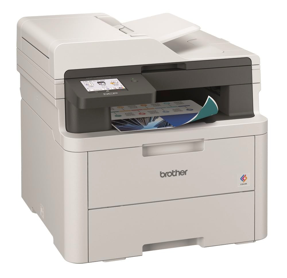 Brother DCP-L3560CDW - Kompaktes 3-in-1 Farb-LED Multifunktionsgerät mit WLAN/LAN, ADF und Duplexdru