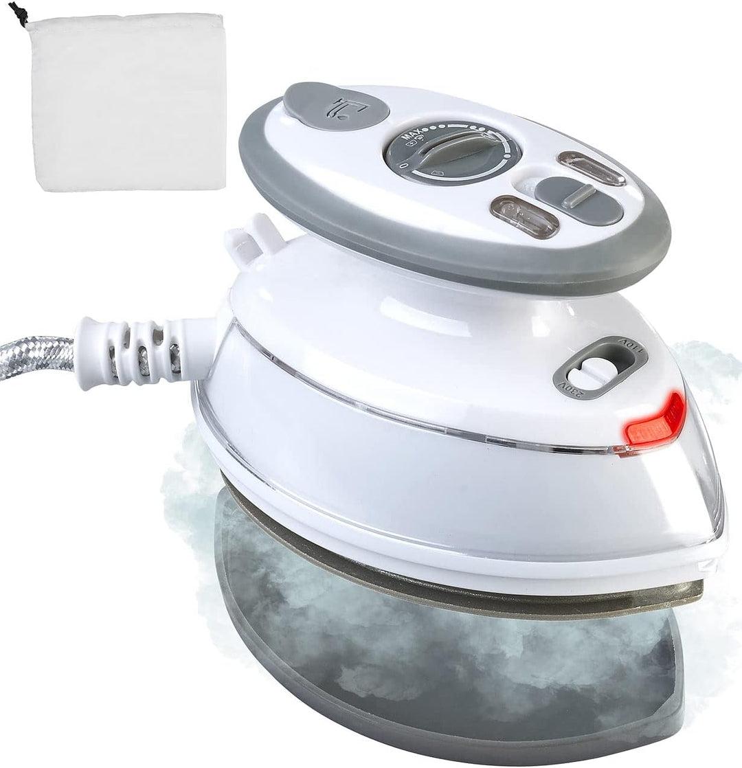 Sichler Haushaltsgeräte Bügeleisen: Reise-Dampfbügeleisen, 408 W, 110/230 Volt, 40 ml Wassertank, 3