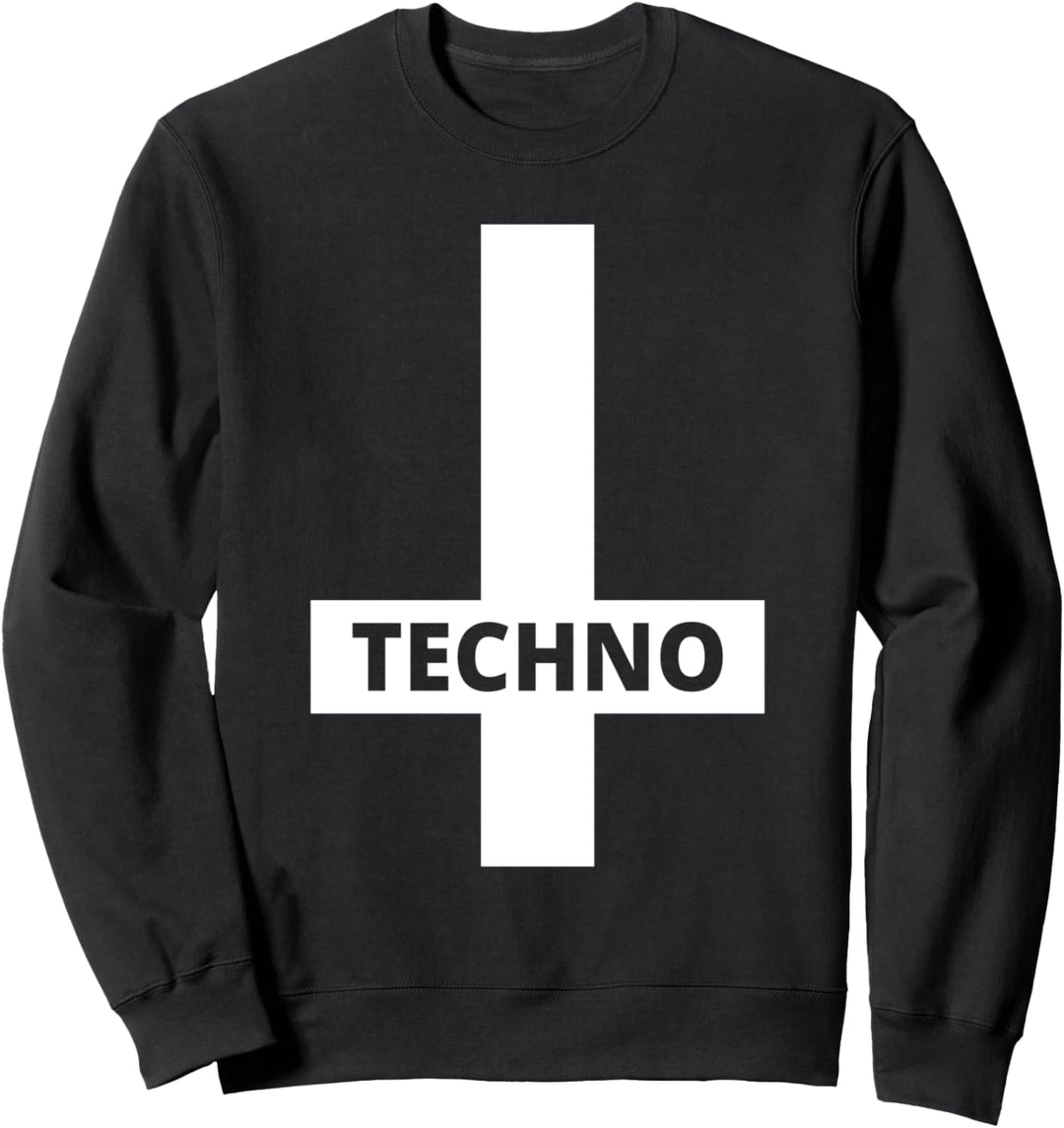 TECHNO Merch , Kreuz Tekkno Festival Rave Techno Sweatshirt