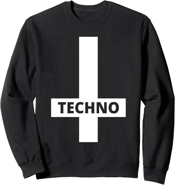 TECHNO Merch , Kreuz Tekkno Festival Rave Techno Sweatshirt