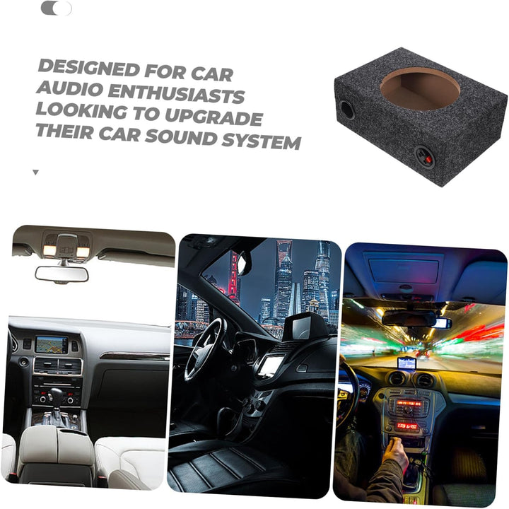 BESTOYARD 8-Zoll Subwoofer Kasten für Single Cab Autos Versiegeltes Gehäuse mit Teppichboden für Ver