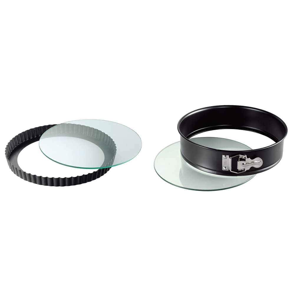 ORIGINAL KAISER Inspiration Tarteform mit Hebeboden Glas 28 cm &amp; Inspiration Springform Glasboden 26