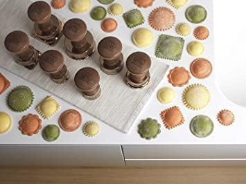 Marcato Ravioli Maker Stempel, Design rund, 6,3 cm, Champagner