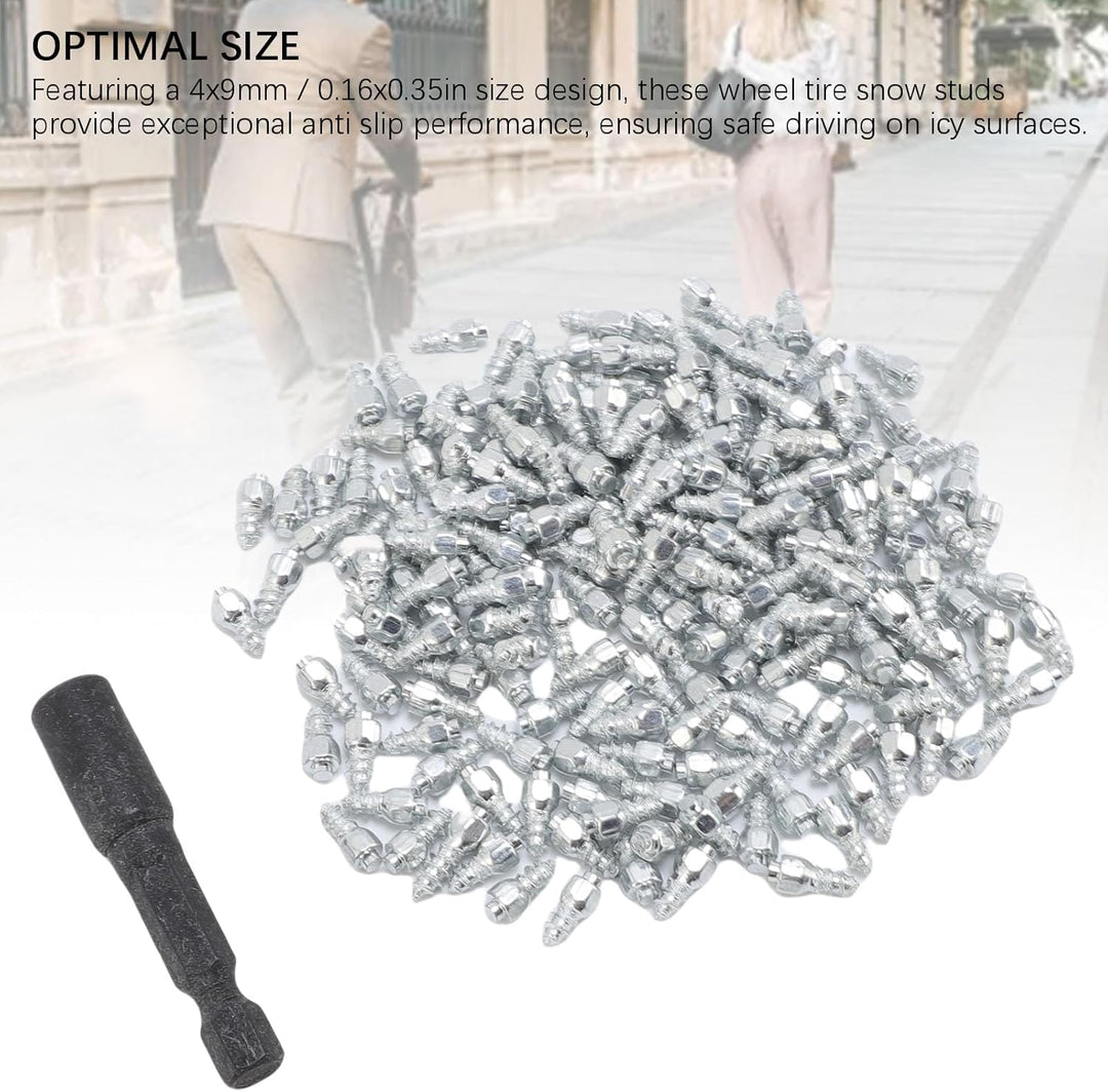 Robustes Spike-Set für Winterreifen für Off-Road-Roller – 100 Stück 4 X 9 Mm Anti-Rutsch-Rad-Reifen-