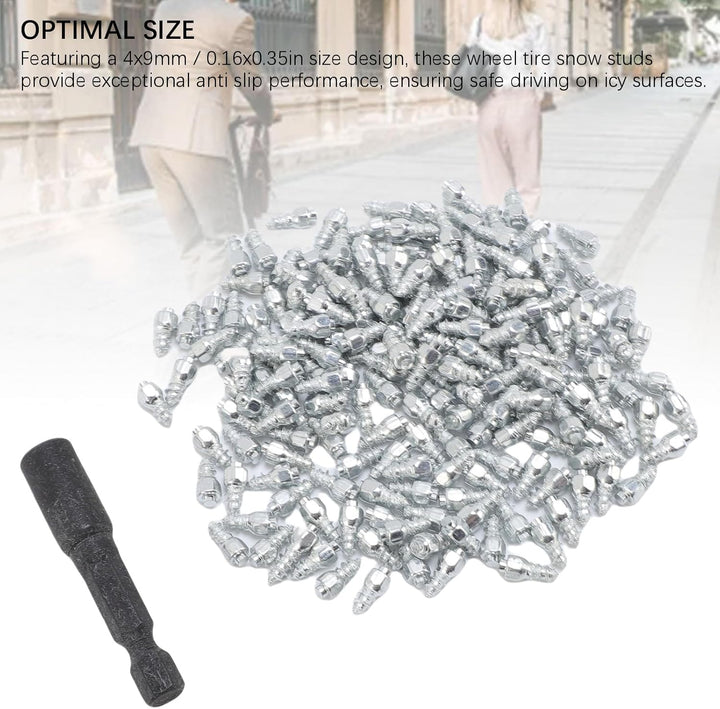 Robustes Spike-Set für Winterreifen für Off-Road-Roller – 100 Stück 4 X 9 Mm Anti-Rutsch-Rad-Reifen-