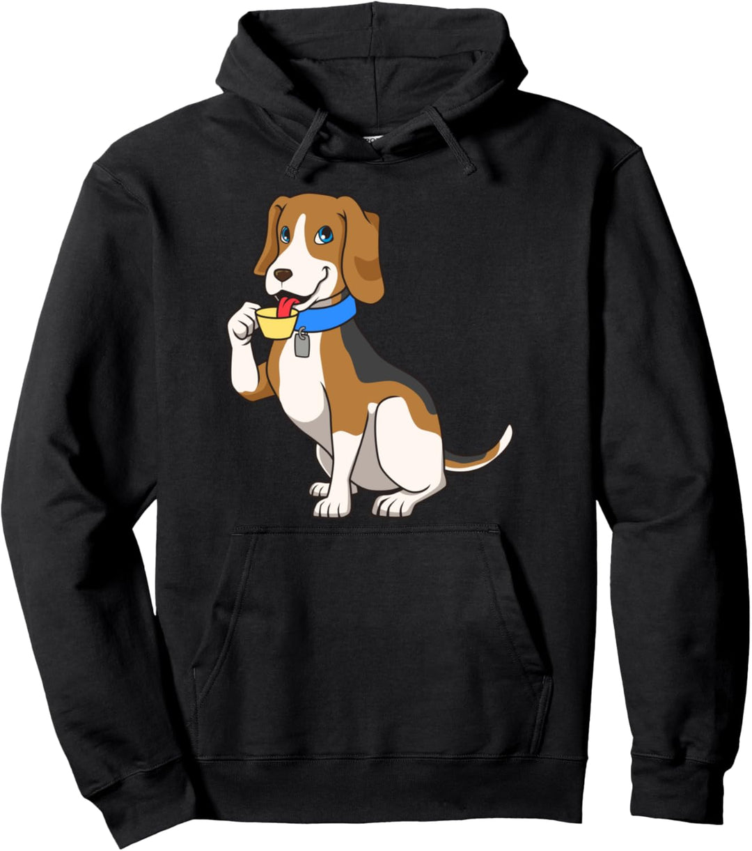 Beagle trinkt Kaffee - Kaffeetrinker Pullover Hoodie