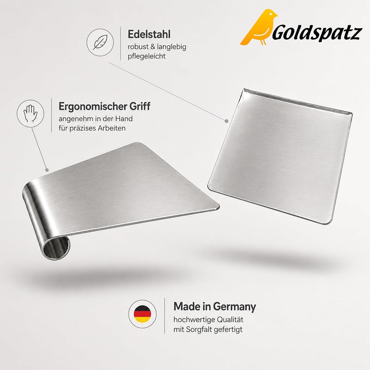Goldspatz Spätzlebrett mit Schaber aus Edelstahl 2196
