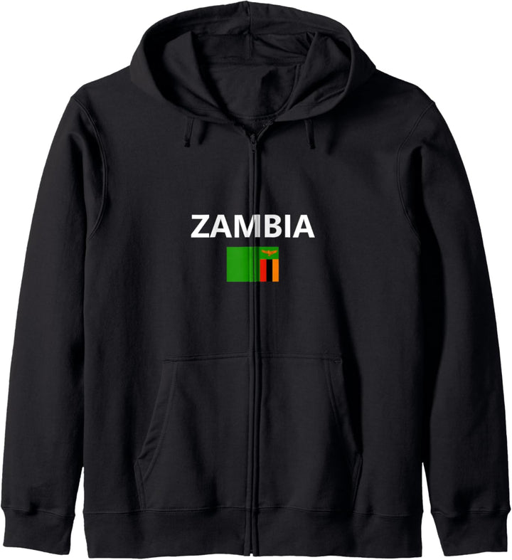 Zambia Flagge Land Flag Country Kapuzenjacke