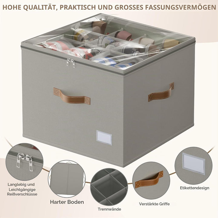 Vincona Schuhorganizer für Closet, Passt 16 Paare, grosse Schuhschrank Schuhbox mit Durchsichtigem D