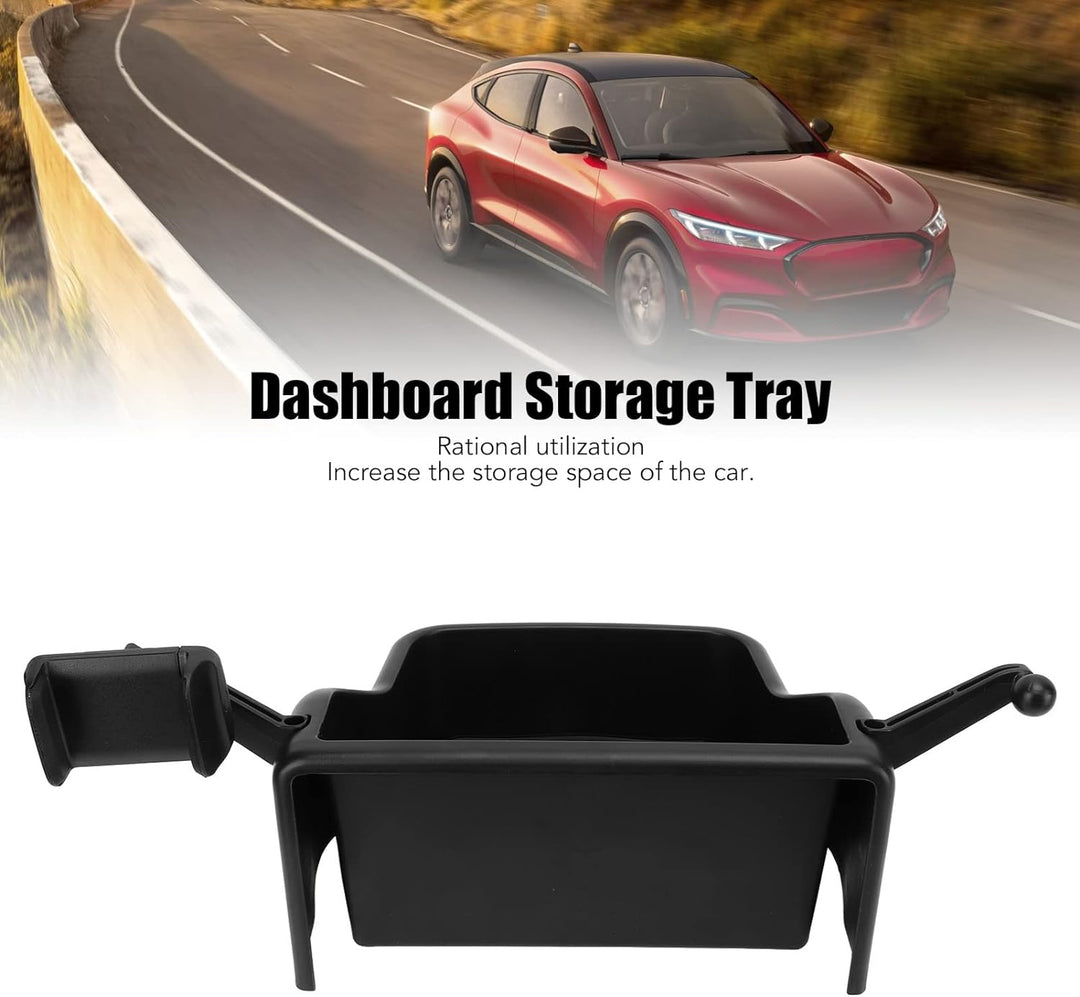 Mittelkonsole Armaturenbrett Aufbewahrungsbox mit Telefonhalter ABS Ersatz für Mustang Mach E 2021+