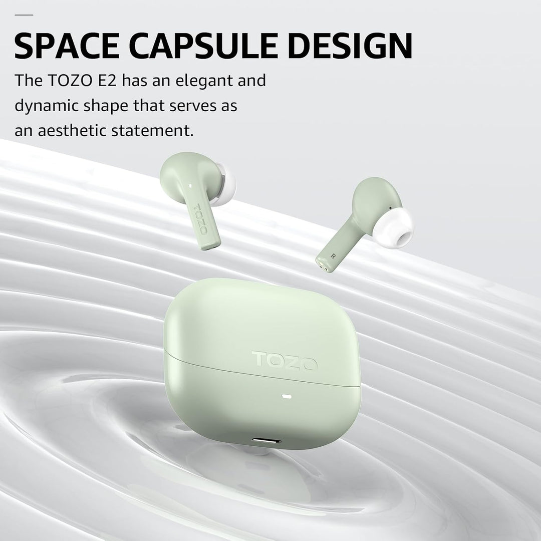 TOZO E2 Kabellose Bluetooth In Ear Kopfhörer mit APP Steuerung, 30 Std Akkulaufzeit, Tiefer Bass, 2