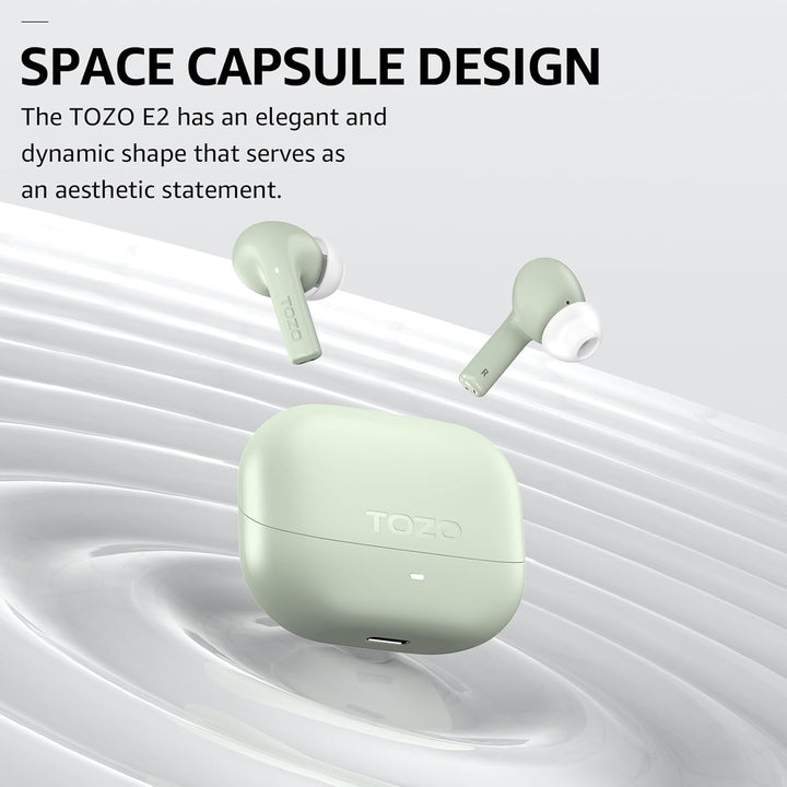 TOZO E2 Kabellose Bluetooth In Ear Kopfhörer mit APP Steuerung, 30 Std Akkulaufzeit, Tiefer Bass, 2