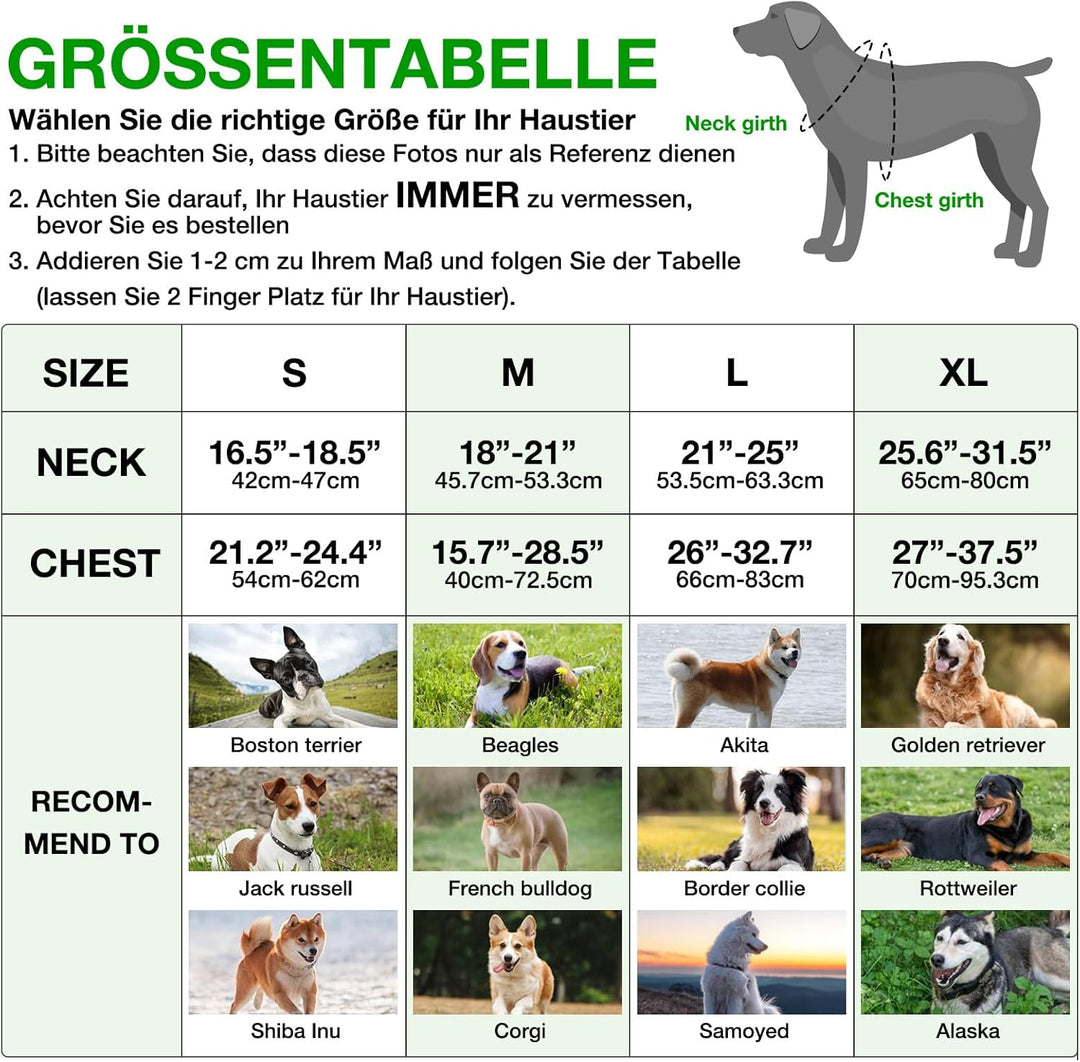 ChalkLit LED Leuchtendes Hundegeschirr USB Wiederaufladbares Vollständig Beleuchtetes Hundegeschirr