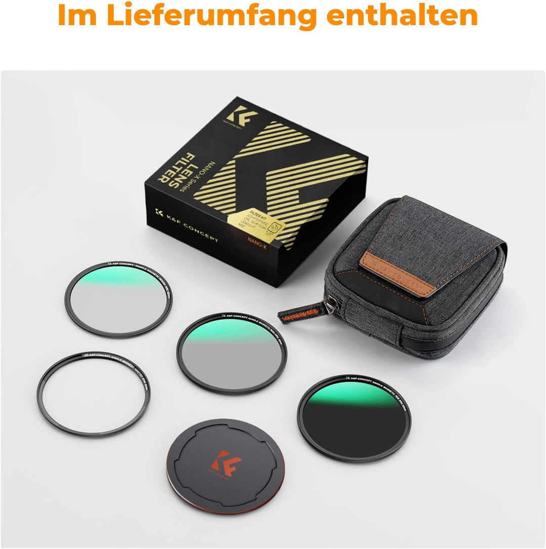 K&F Concept Magnetic Filter Set Nano X-Serie 55mm Magnetisches Schnellwechsel System Quick Swap Syst
