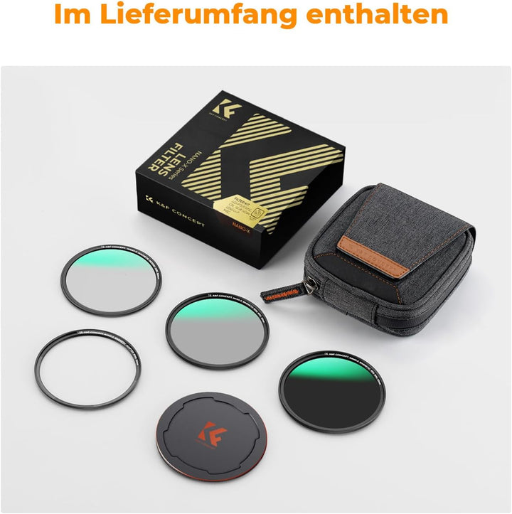 K&F Concept Magnetic Filter Set Nano X-Serie 55mm Magnetisches Schnellwechsel System Quick Swap Syst