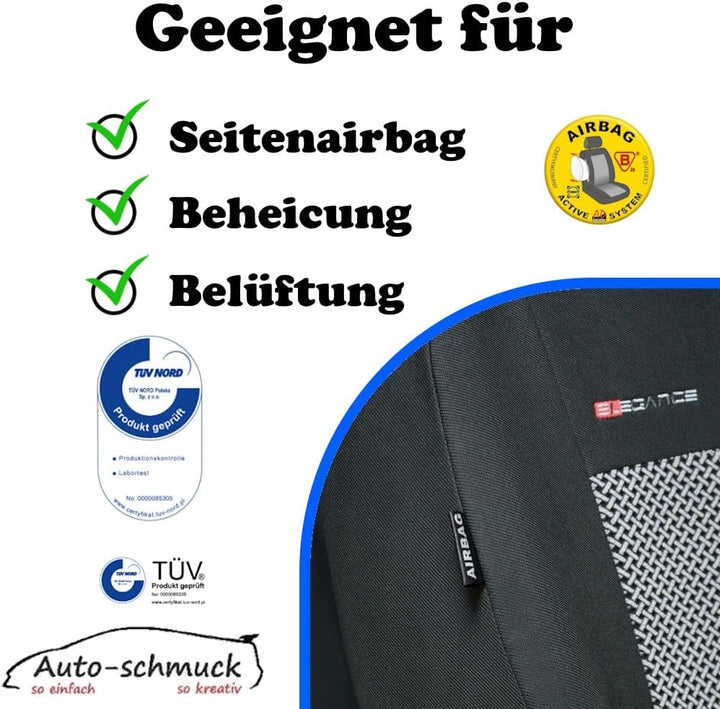 Jumper Massgeschneiderte Sitzbezüge - Perfekte Passform - Velour mit Strickpolster