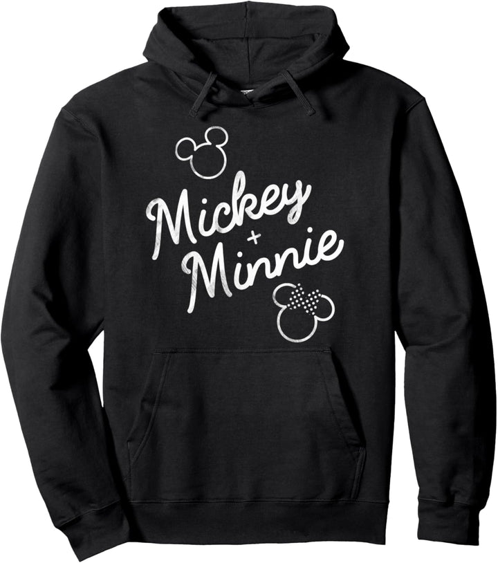 Disney Mickey & Friends Mickey & Minnie Text Pullover Hoodie