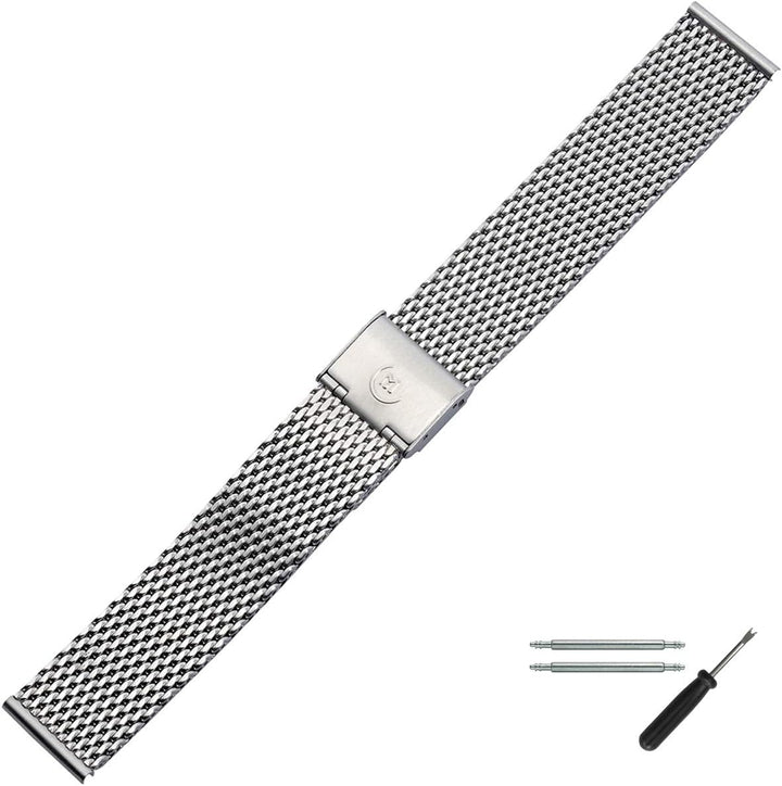 MARBURGER Uhrenarmband 22mm Edelstahl Silber - Werkzeug Montage Set 84907220020