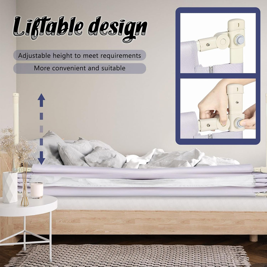 Bettgitter, Bettschutzgitter für Kinder Rausfallschutz Bett, Rausfallschutz Kinderbett, Bettgitter f