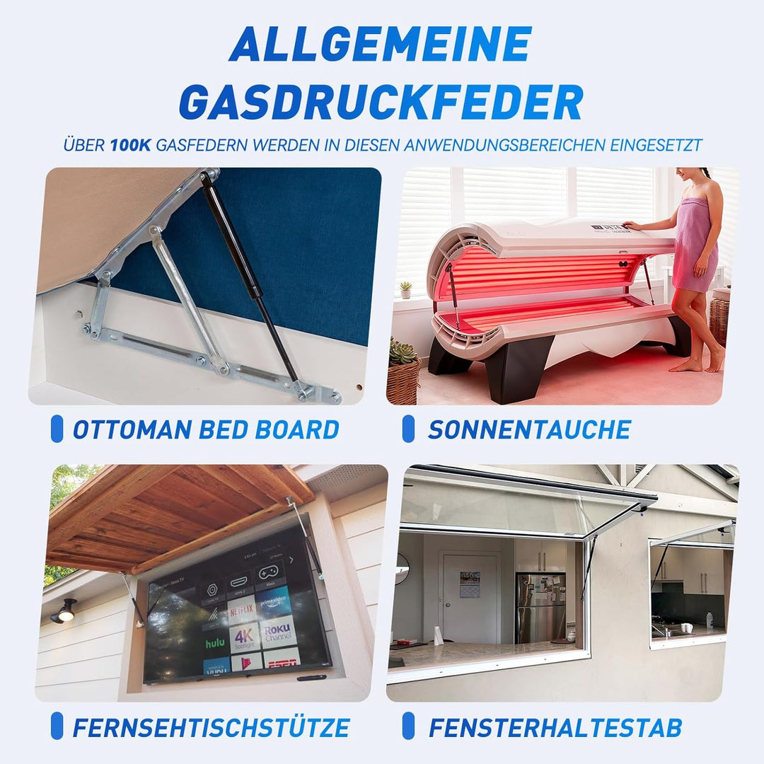 ARANA 500MM 700N Gasdruckfeder, 50cm 70KG Gasfeder Gasdruckdämpfer Ersatz Hydraulisch Halterung Für
