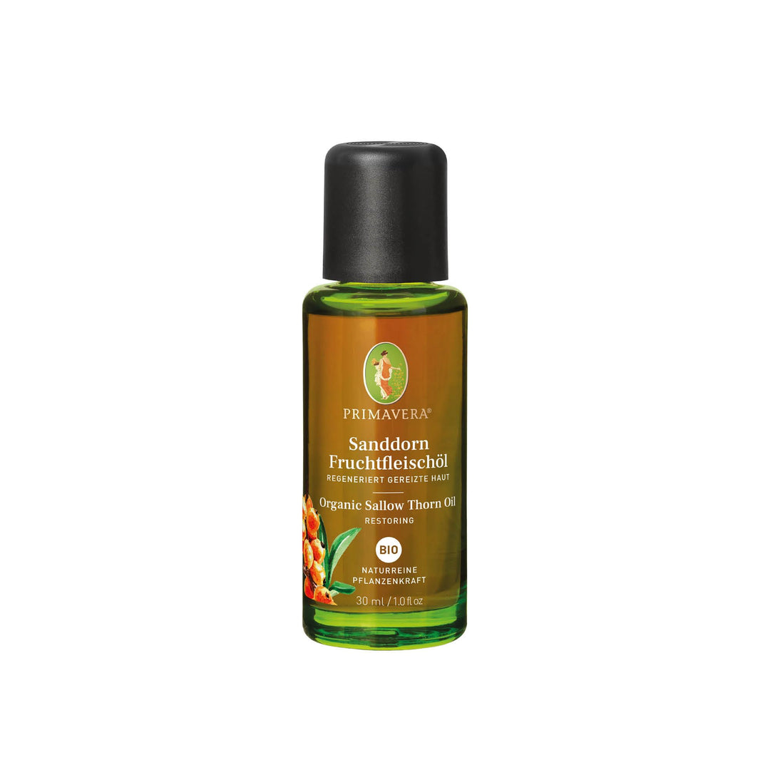 PRIMAVERA Pflegeöl Sanddornfruchtfleischöl bio 30 ml – naturreine Pflanzenkraft – Glasflasche – Arom