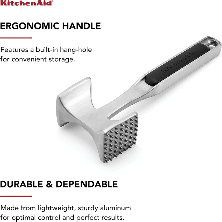 KitchenAid KO119OHOBA Gourmet Meat Tenderizer, 9.45-Inch, Black