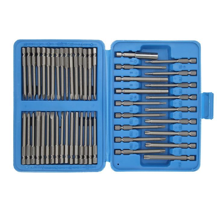 fansheng Schraubendreher-Bit-Satz, 50 Stück magnetischer extra Langer Sicherheits-Bit-Satz, Schraube