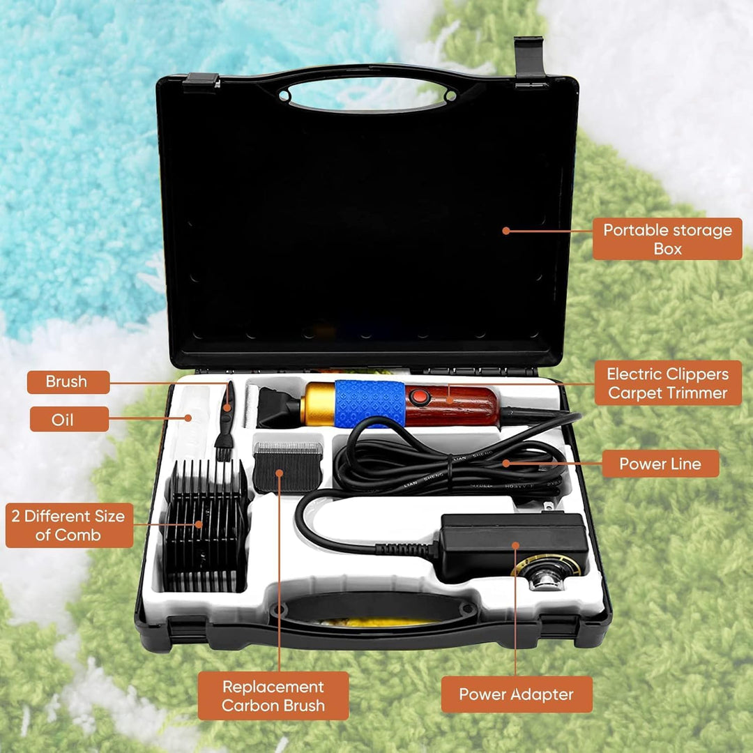Tufting Teppichschneider, 200 W, verstellbare Geschwindigkeit, elektrischer Haarschneider für Hunde