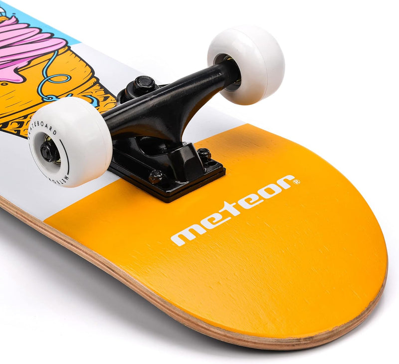 meteor Holz Skateboard Kinder - Mini Cruiser Kickboard - Skateboard mädchen Rollen Board - hohe Qual