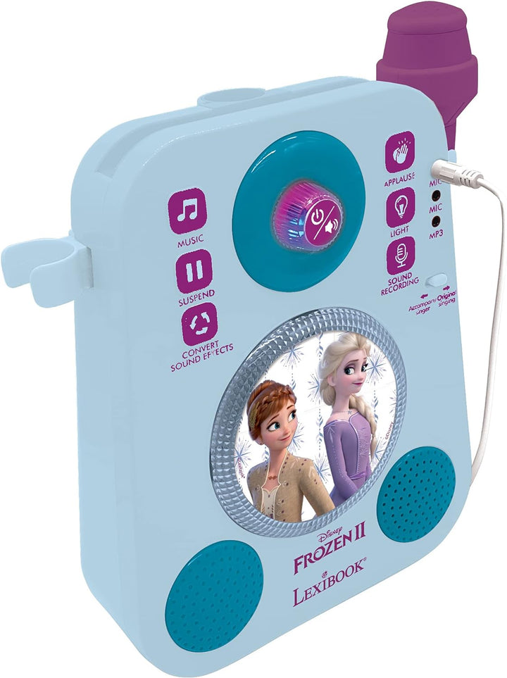 Lexibook K140FZ Disney Frozen Die Eiskönigin ELSA Beleuchteter Lautsprecher mit 2 Mikrofonen, Demo-S