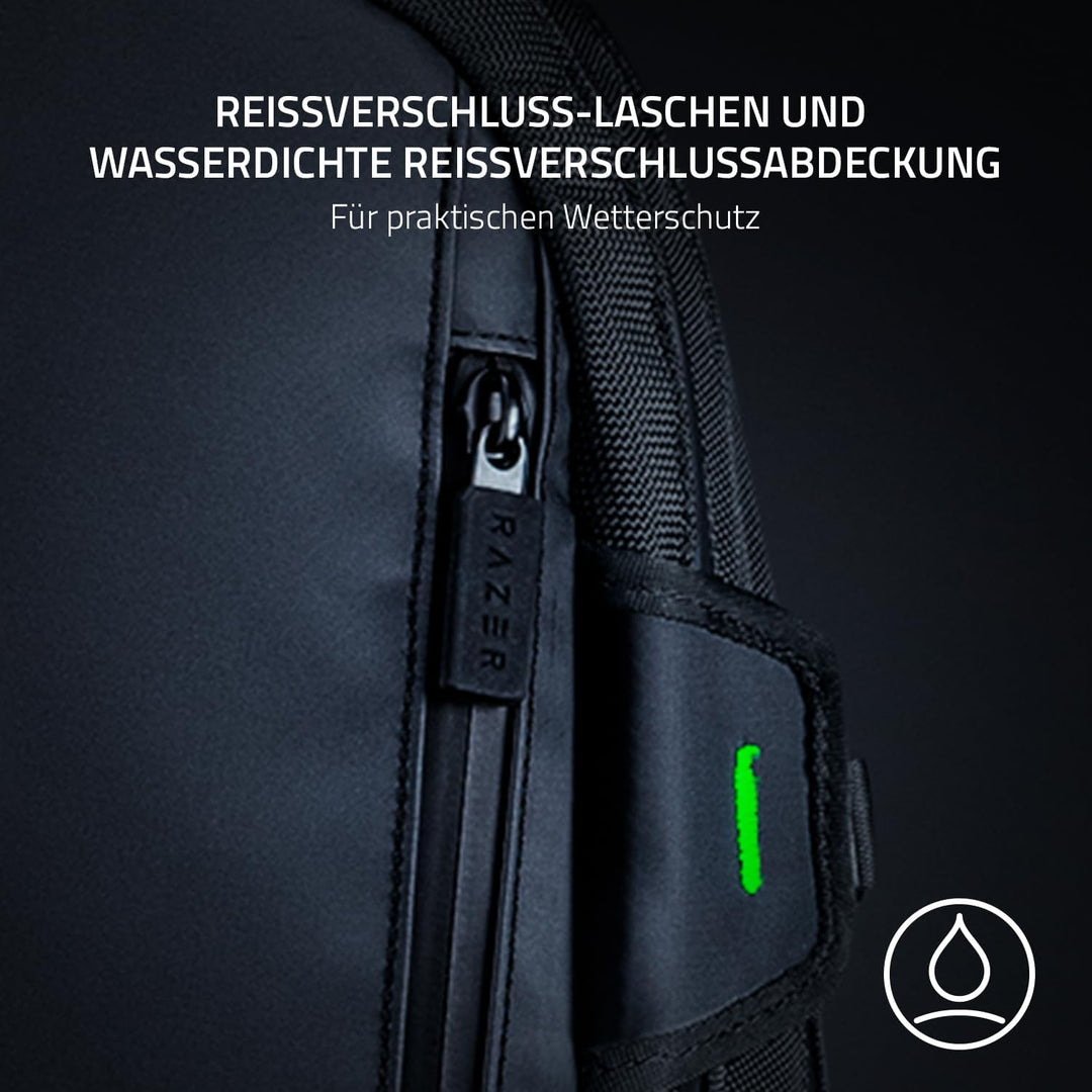 Razer Rogue V3 Backpack (15,6") Black Edition - Kompakter Reise Rucksack (Fach für Laptop bis 15 Zol