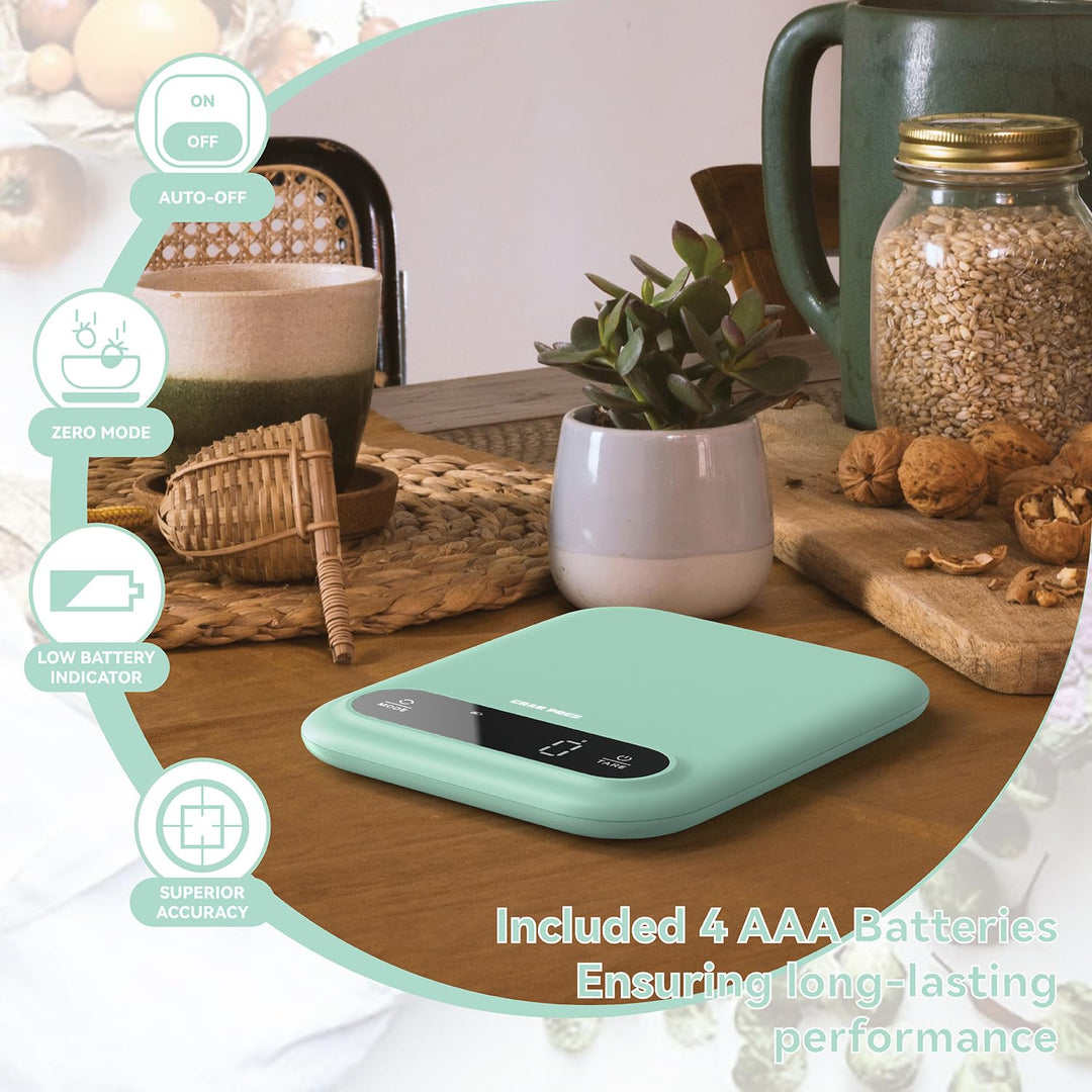 Digitale Lebensmittelwaage 11lb/0.01oz, Küchenwaage Digitales Gewicht in Gramm und Oz zum Abnehmen,