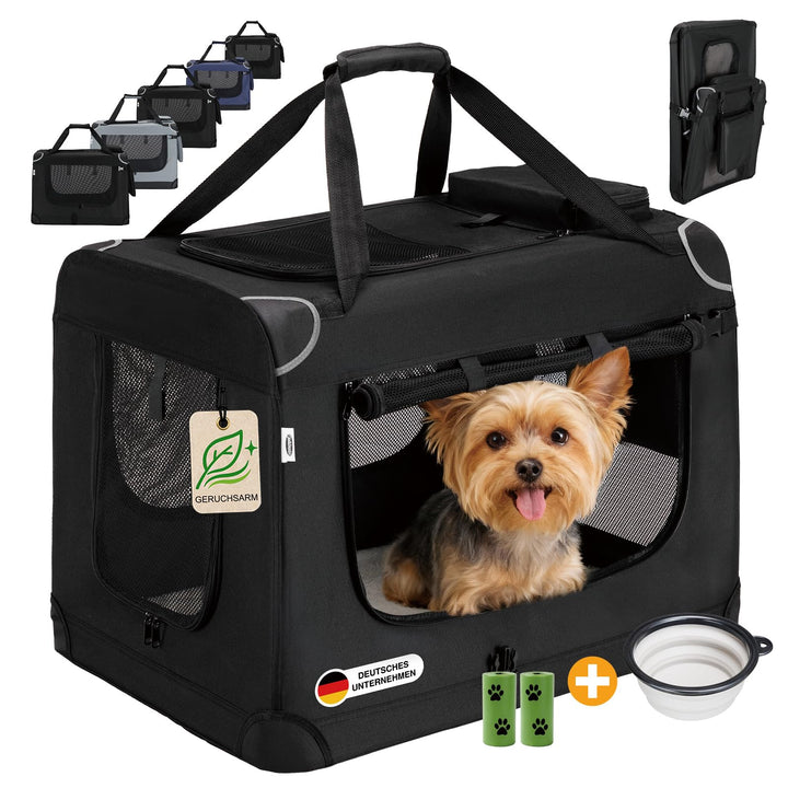 Zedelmaier Hundebox Faltbar Hundetransportbox, S 50x36x34cm, robust Transportbox für Hund &amp; Katze Gr
