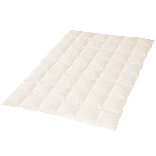 Öko Planet Daunendecke warm 200x220 cm, Winterdecke mit 100% Daunen und Bio-Baumwollbezug, Made in G