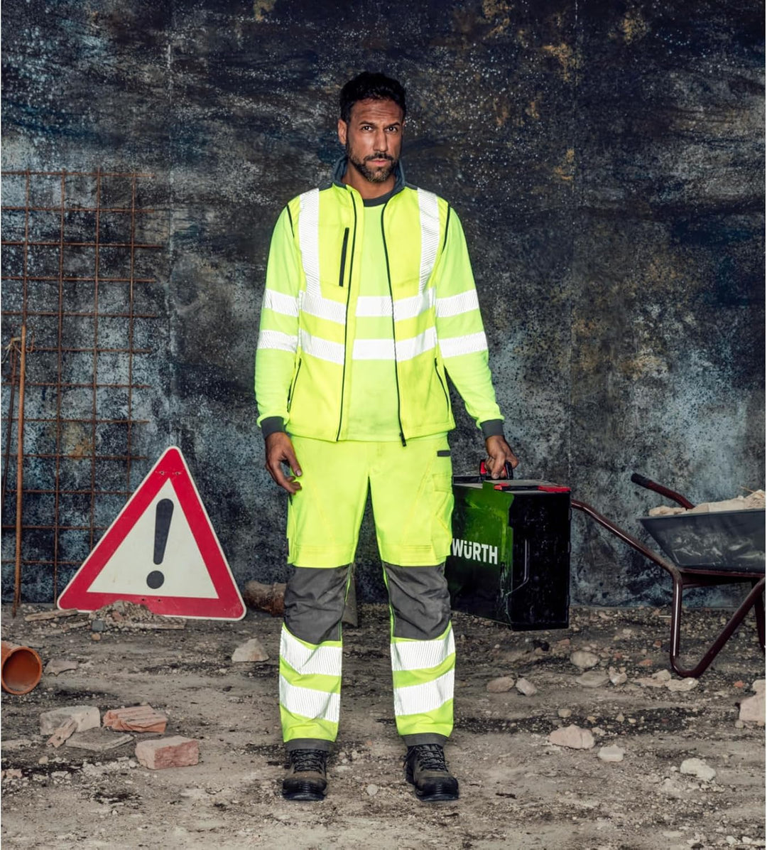 WÜRTH MODYF Warnschutz Langarmshirt Neon XS Gelb Anthrazit, XS Gelb Anthrazit