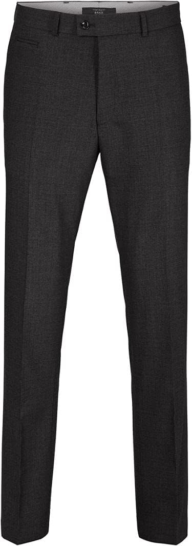 BRAX Regular Fit Hose Enrico Stretch Schurwolle Navy 34W / 36L Schwarz, 34W / 36L Schwarz