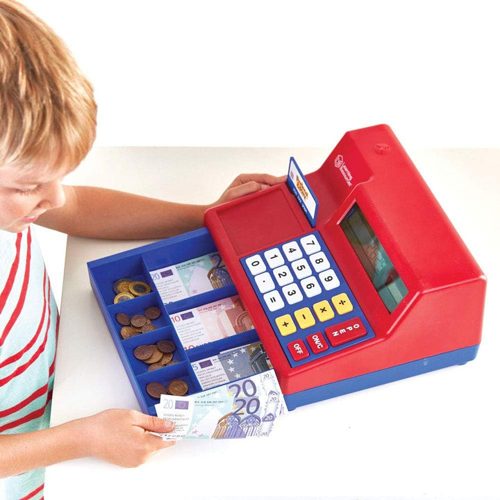 Learning Resources Pretend & Play Kaufladenkasse Rot Euro, Rot Euro
