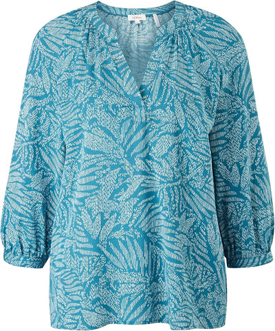 s.Oliver Damen Bluse 3/4 Arm 40 Aquamarin, 40 Aquamarin