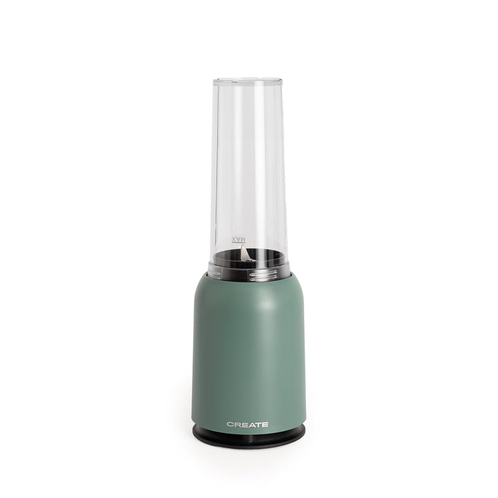 CREATE/MOI/Standmixer Salbeigrün/Mixer für Smoothies und Milchshakes, 400ml Glas, BPA-frei, tragbar,