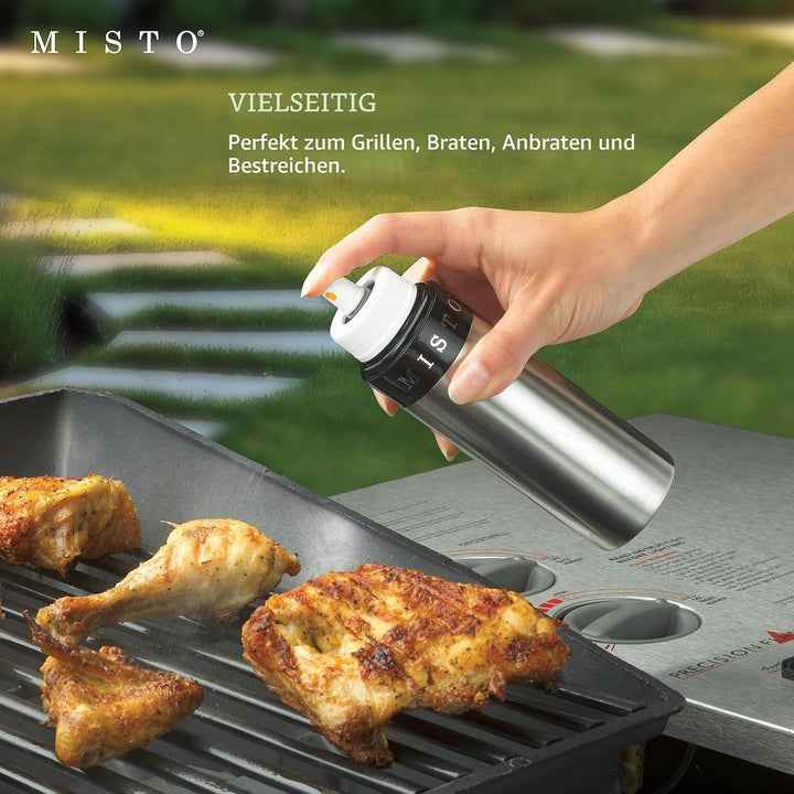 MISTO 5104222 Ölsprüher, Aluminium, Silber-2 2 Stück, 2 Stück