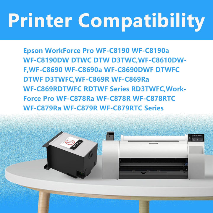 LCL T6714 C13T671400 Wartungsbox (2-Pack Schwarz) Ersatz für Epson Workforce Pro WF-C8190 WF-C8190a